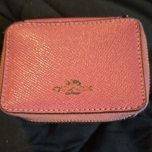 Coach Rose Textured Cosmetic Case